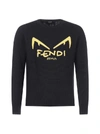 FENDI FENDI BAG BUGS LOGO CREWNECK SWEATER