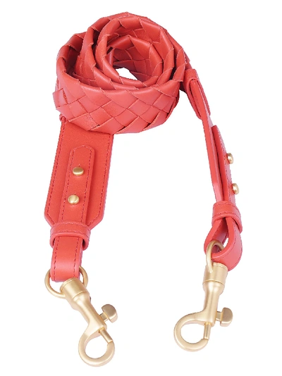 Bottega Veneta Woven Strap In Red