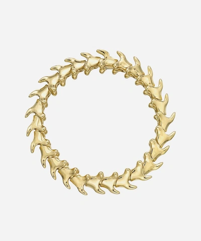Shaun Leane Gold Plated Vermeil Silver Serpents Trace Wide Bracelet