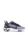 Nike React Element 55 Premium Sneaker In Black Laser Fuchsia White (light Blue)