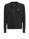 PRADA V NECK WOOL/NYLON,10982926