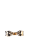 ALEXANDER MCQUEEN TWIN SKULL RING,10982916