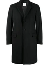 Sandro Apollo Single-breasted Wool-blend Coat In Black