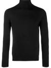 Sandro Turtleneck Wool Jumper In Black