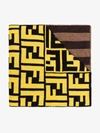 FENDI FENDI BROWN HALF HALF LOGO SCARF,FXS124A88O14045936