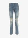 Balmain Litght Vintage Slim Fit Jeans In Blue