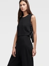 DONNA KARAN 90s Black Satin Open Back Halter Jumpsuit — Garment