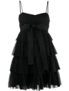 RED VALENTINO BOW TULLE EMBELLISHED DRESS