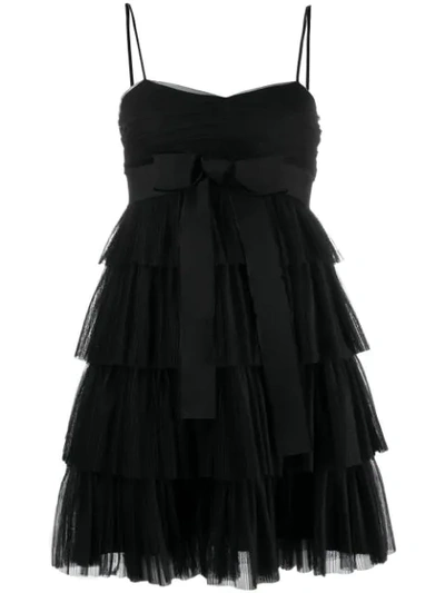 Red Valentino Bow Tulle Embellished Dress - 黑色 In 0no Black