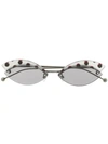 FENDI FENDI EYEWEAR POLKA-DOT CAT EYE SUNGLASSES - 金属色