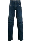 BALMAIN BALMAIN BIKER STYLE JEANS - 蓝色