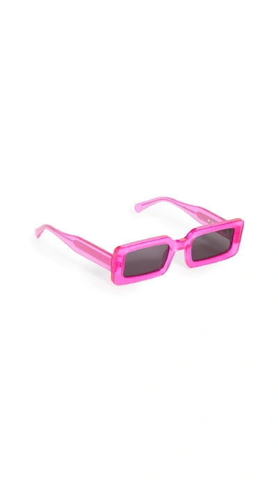 Chimi Neo Shocking Pink Acetate Sunglasses In Neon Pink