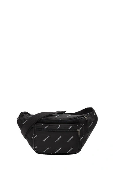 Balenciaga Logos Explorer Belt Bag In Nero