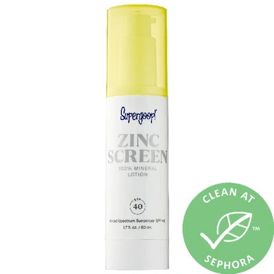 Supergoop ! 100% Mineral Zincscreen Lotion Face Sunscreen Spf 40 1.7 oz/ 50 ml In N,a