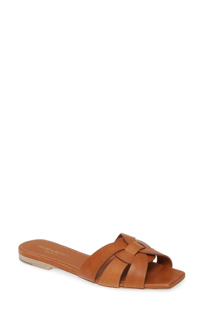 SAINT LAURENT TRIBUTE NU PIEDS SLIDE SANDAL,571952BDA00