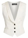 DOLCE & GABBANA Stretch-Silk Button Vest