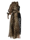 DOLCE & GABBANA Leopard-Print Corset Midi Dress