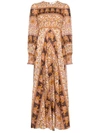 ZIMMERMANN ZIMMERMANN SURAYA ELEPHANT-PAISLEY MAXI DRESS - 棕色