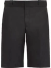 Prada Stretch Technical Fabric Bermudas In Black