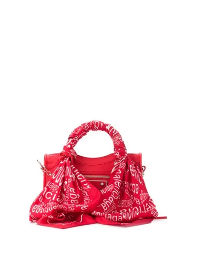 Balenciaga Mini City Scarf Bag In 6562 - Red