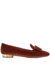 Ferragamo Sarno Loafers In Orange