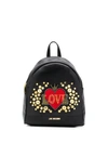 LOVE MOSCHINO LOVE EMBELLISHED HEART BACKPACK