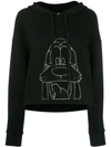 MONSE EMBROIDERED PLUTO CROPPED HOODIE