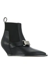 RICK OWENS BUCKLE BOOTS