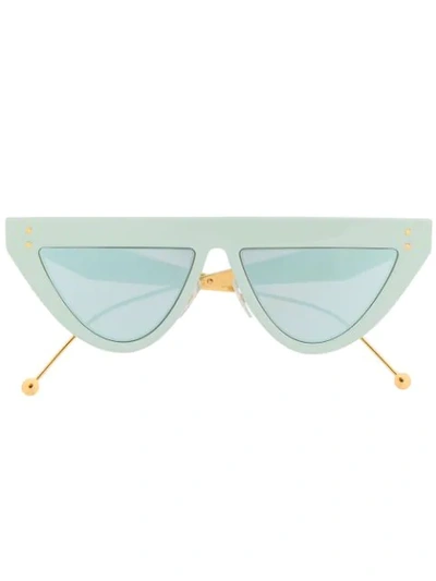 Fendi Light Blue Acetate Sunglasses In 5cb3j Blue