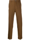 Marni Corduroy Straight-leg Cut Trousers In Brown