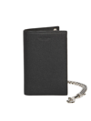 SAINT LAURENT CHAIN BI-FOLD PEBBLED LEATHER WALLET,400010817277