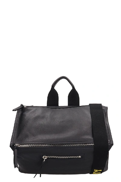 Givenchy Pandora-messeng Hand Bag In Black Leather