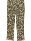 BURBERRY MONOGRAM PRINT STRIPE DETAIL COTTON TROUSERS