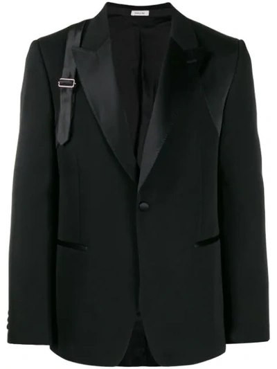 Alexander Mcqueen Front Fastening Blazer In Black