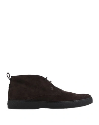 Tod's Boots In Dark Brown