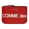 COMME DES GARÇONS COMME DES GARCONS WALLETS RED HUGE LOGO POUCH