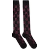 Gucci Gg Supreme Mid-calf Socks In 1072 Black