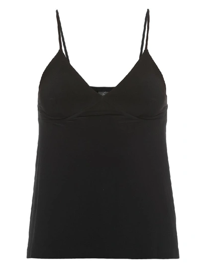 Norma Kamali Top With Thin Straps In Black