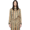 BURBERRY BURBERRY BEIGE SILK STRIPE GODWIT SHIRT