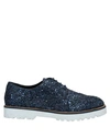 Hogan Laced Shoes In Dark Blue