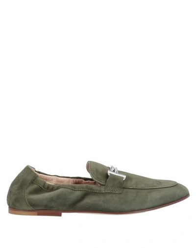 Tod's Loafers In Military Green