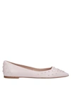 TOD'S TOD'S WOMAN BALLET FLATS LIGHT PINK SIZE 4.5 SOFT LEATHER,11739739KF 11
