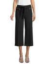 Calvin Klein Collection Wide-leg Cropped Pants In Black