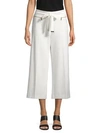Calvin Klein Collection Wide-leg Cropped Pants In Soft White
