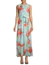 CALVIN KLEIN COLLECTION Floral Ruffle Maxi Dress,0400011137485