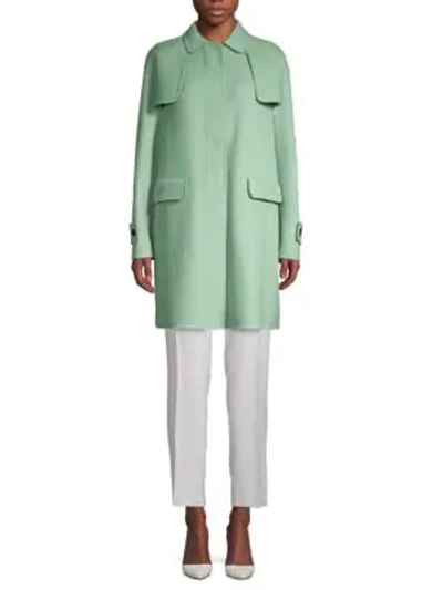 Valentino Green Coat In Verde