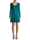 M MISSONI Knit Long-Sleeve Flare Dress