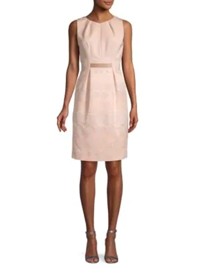Valentino Embroidered V-back Sheath Dress In Pink