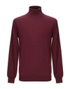 Grey Daniele Alessandrini Turtleneck In Maroon