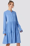 NA-KD SOLID SHIRT DRESS - BLUE